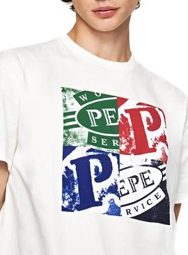 Camiseta Pepe Jeans Josephs Blanco Para Hombre
