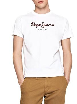 Camiseta Pepe Jeans Eggo Blanco Para Hombre