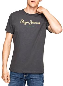 Camiseta Pepe Jeans Eggo Gris Para Hombre