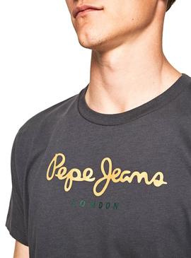 Camiseta Pepe Jeans Eggo Gris Para Hombre