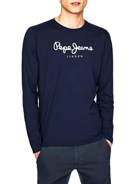 Camiseta Pepe Jeans Eggo Long Azul Hombre