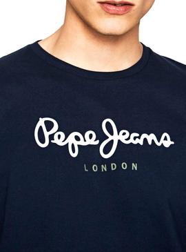 Camiseta Pepe Jeans Eggo Long Azul Hombre