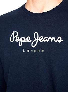 Camiseta Pepe Jeans Eggo Long Azul Hombre