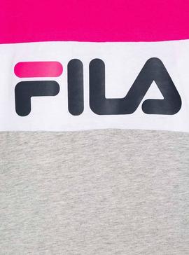 Camiseta Fila Classic Logo Rosa Niña