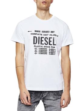 Camiseta Diesel T-Diego-B6 Blanco Hombre 