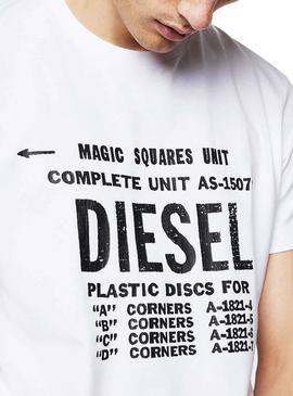 Camiseta Diesel T-Diego-B6 Blanco Hombre 