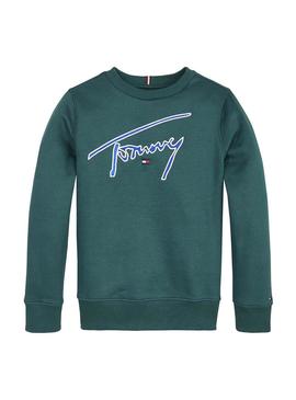 Sudadera Tommy Hilfiger Essential Signature Verde