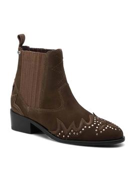 Botines Pepe Jeans Chiswick Camel Para Mujer