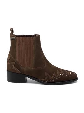 Botines Pepe Jeans Chiswick Camel Para Mujer