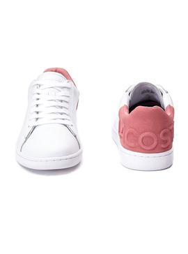 Zapatillas Lacoste Carnaby Evo Blanco Rosa Mujer