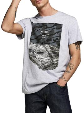 Camiseta Jack and Jones Comace Gris Hombre