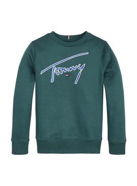 Sudadera Tommy Hilfiger Essential Signature Verde