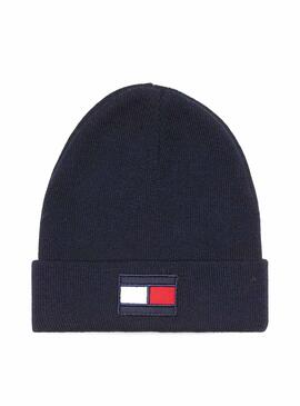 Gorro Tommy Hilfiger Big Flag Negro Niño y Niña