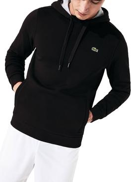 Sudadera Lacoste Sport capucha Negro Para Hombre