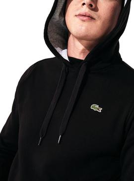 Sudadera Lacoste Sport capucha Negro Para Hombre