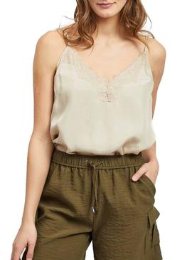 Top Vila Vikalia Beige Mujer