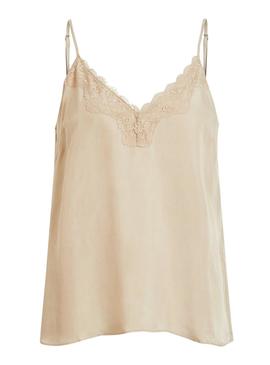 Top Vila Vikalia Beige Mujer