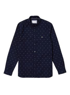 Camisa Lacoste Estampado Marino Para Hombre