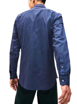 Camisa Lacoste Lunares Marino Para Hombre