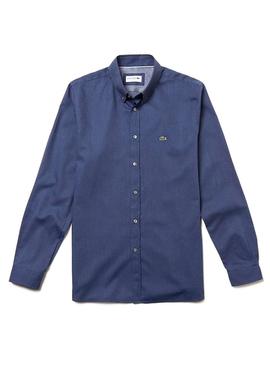 Camisa Lacoste Lunares Marino Para Hombre