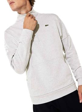 Sudadera Lacoste Sport Cuello Alto Gris Hombre