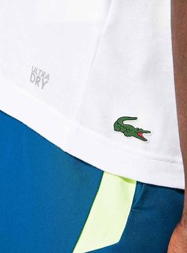 Camiseta Lacoste Sport Tenis Cancha Blanco Hombre
