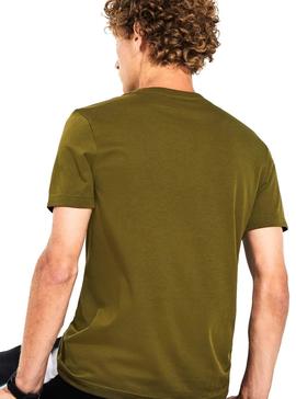 Camiseta Lacoste Sport Croco Camo Verde Hombre