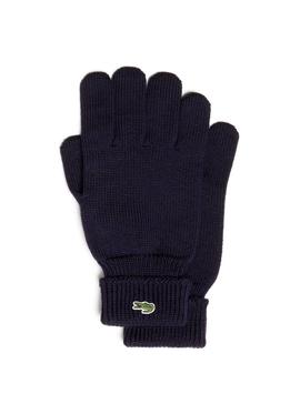 Guantes Lacoste Lana Marino De Hombre