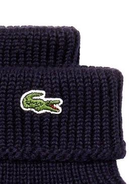 Guantes Lacoste Lana Marino De Hombre