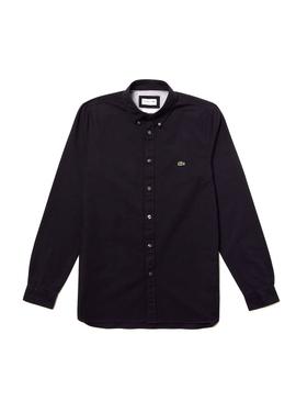 Camisa Lacoste Oxford Marino Para Hombre