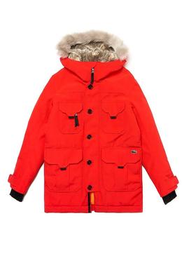 Parka Lacoste Live Capucha Rojo Para Hombre