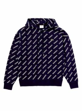 Sudadera Lacoste Live Signature Marino Para Hombre