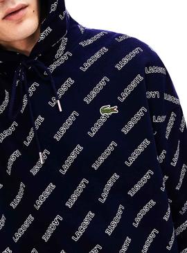 Sudadera Lacoste Live Signature Marino Para Hombre