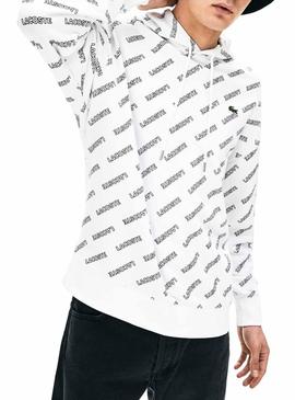 Sudadera Lacoste Live Signature Blanco Para Hombre