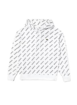 Sudadera Lacoste Live Signature Blanco Para Hombre