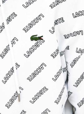 Sudadera Lacoste Live Signature Blanco Para Hombre