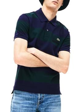 Polo Lacoste Live Bordado Rayas Para Hombre