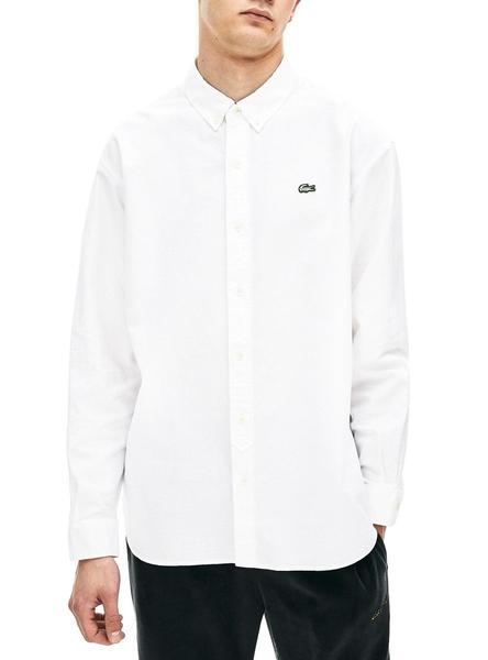 Objetivo haz Accesible Camisa Lacoste Live Blanco Oxford Para Hombre