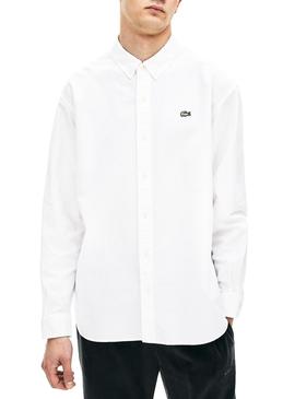 Camisa Lacoste Live Blanco Oxford Para Hombre