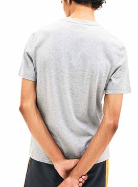 Camiseta Lacoste Live Unisex Bolsillo Gris