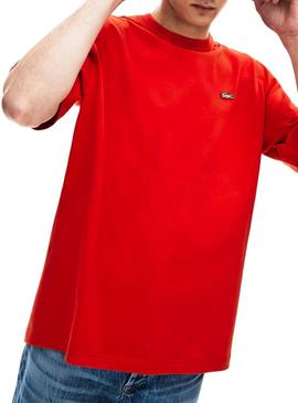 Camiseta Lacoste Live Rojo Para Hombre