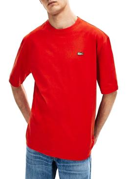 Camiseta Lacoste Live Rojo Para Hombre