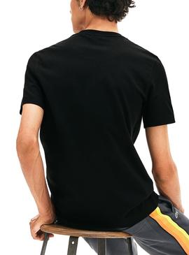 Camiseta Lacoste Live Unisex Bolsillo Negro