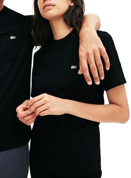 Camiseta Lacoste Live Unisex Bolsillo Negro