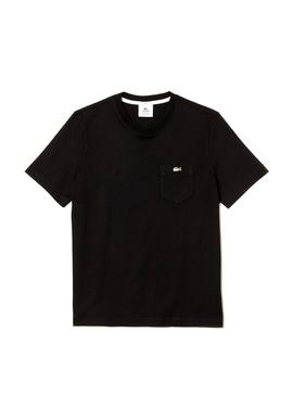 Camiseta Lacoste Live Unisex Bolsillo Negro