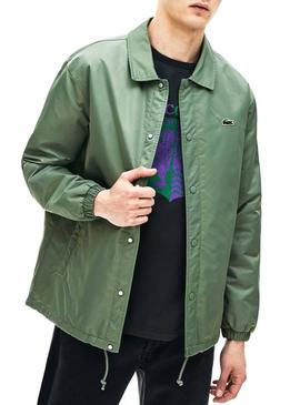 Chaqueta Lacoste Live Verde Bordada Para Hombre