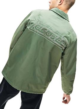 Chaqueta Lacoste Live Verde Bordada Para Hombre