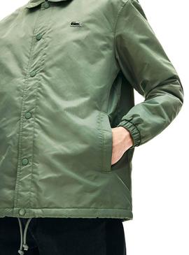 Chaqueta Lacoste Live Verde Bordada Para Hombre