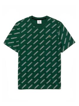 Camiseta Lacoste Live Estampado Verde Para Hombre