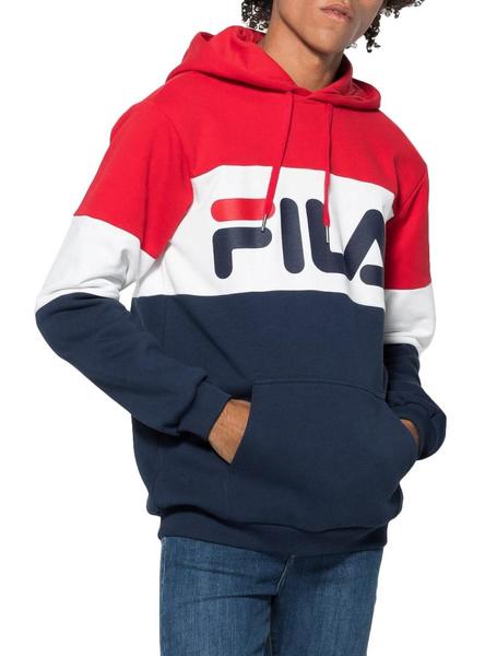 Sudadera Blocked Hoodie Rojo Hombre